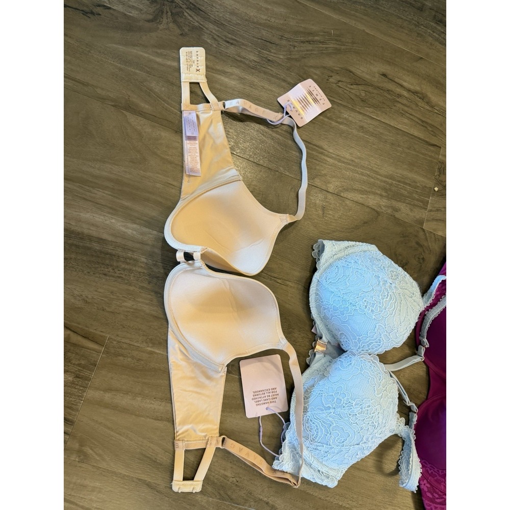 Savage x Fenty Bra 34D Lot Of 4 Corded Lace Balconette Women Rihanna - Picture 5 of 16